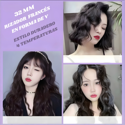 Rizador de Cabello 32 mm · Ondas Profundas y Duraderas