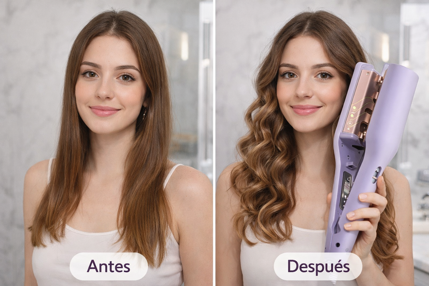 Rizador de Cabello 32 mm · Ondas Profundas y Duraderas